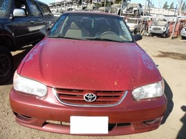 2001 TOYOTA COROLLA CE BURGUNDY 1.8L MT Z17839